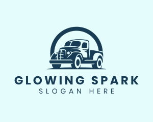 Retro Truck Garage logo design