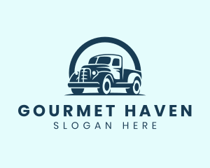 Retro Truck Garage logo design