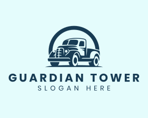 Retro Truck Garage logo design