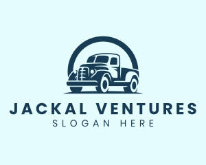 Retro Truck Garage logo design