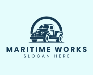 Retro Truck Garage logo design