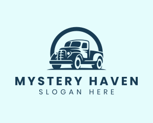 Retro Truck Garage logo design