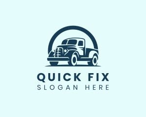 Retro Truck Garage logo design