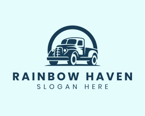 Retro Truck Garage logo design