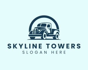 Retro Truck Garage logo design