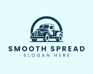 Retro Truck Garage logo design