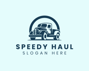 Truck - Retro Truck Garage logo design