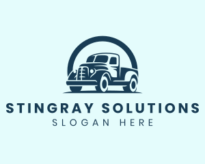 Retro Truck Garage logo design