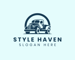 Retro Truck Garage logo design