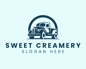 Retro Truck Garage logo design