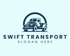 Retro Truck Garage logo design