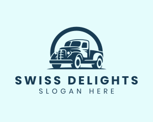 Retro Truck Garage logo design