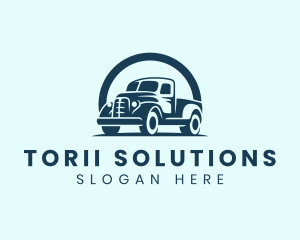 Retro Truck Garage logo design