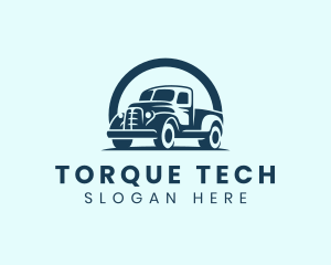 Retro Truck Garage logo design