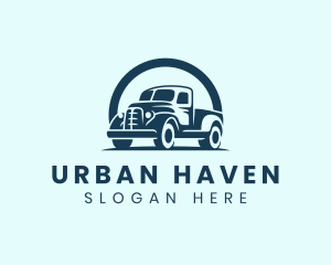 Retro Truck Garage logo design