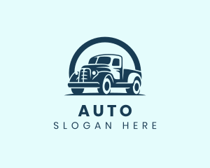 Antique - Retro Truck Garage logo design