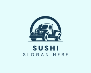 Retro Truck Garage logo design