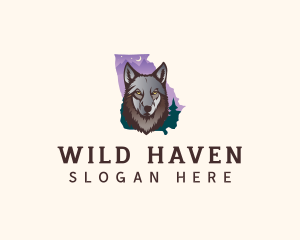 Georgia Wild Wolf logo design