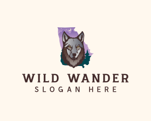 Georgia Wild Wolf logo design