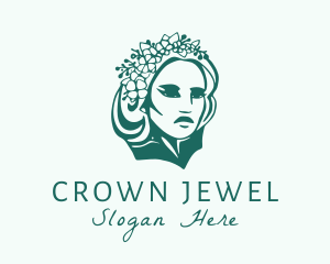 Floral Royal Queen logo design