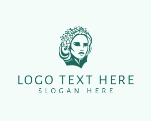 Woman - Floral Royal Queen logo design