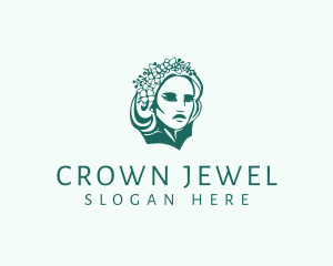 Floral Royal Queen logo design