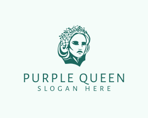 Floral Royal Queen logo design