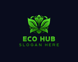 Organic Eco Leaf logo design