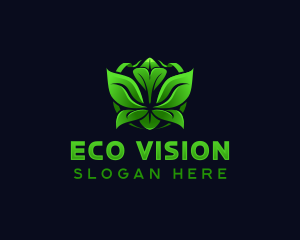 Organic Eco Leaf logo design