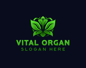 Organic Eco Leaf logo design