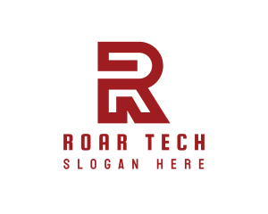 Industrial Tech Letter R logo design