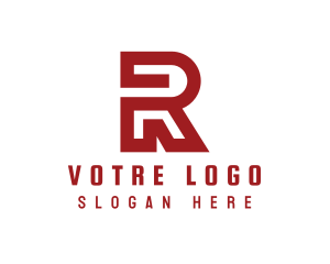 Outline - Industrial Tech Letter R logo design