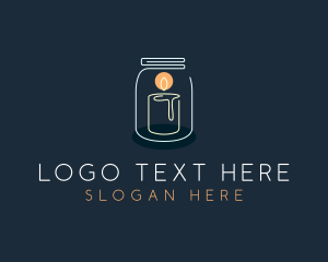 Scent - Candle Jar Light logo design