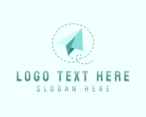 Shipping - Aviation Paper Plane logo design