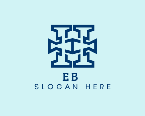 General - Modern Blue Letter H logo design