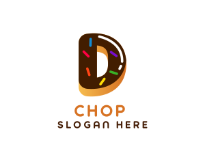 Icing - Donut Bakery Dessert Letter D logo design