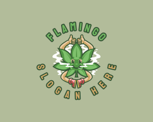 Marijuana Smoke Hippie Logo