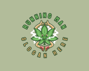 Marijuana Smoke Hippie Logo