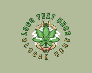 Marijuana Smoke Hippie Logo