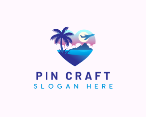 Pins - Tourism Travel Heart logo design