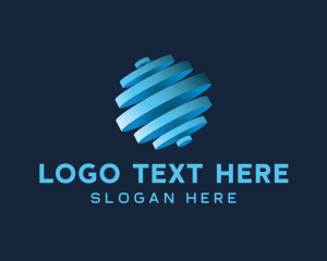 3d - 3D Global Sphere logo design