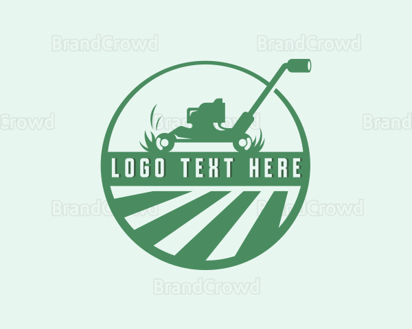 Landscaping Lawn Mower Gardening Logo