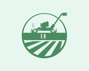 Landscaping Lawn Mower Gardening Logo