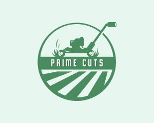 Landscaping Lawn Mower Gardening logo design