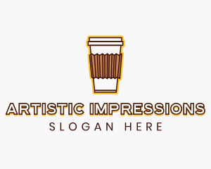 Cafe Coffee Cup logo design