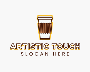 Cafe Coffee Cup logo design