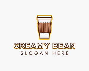 Latte - Cafe Coffee Cup logo design