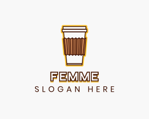 Cafe Coffee Cup logo design