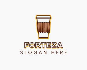 Cafe Coffee Cup logo design