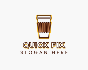 Cafe Coffee Cup logo design